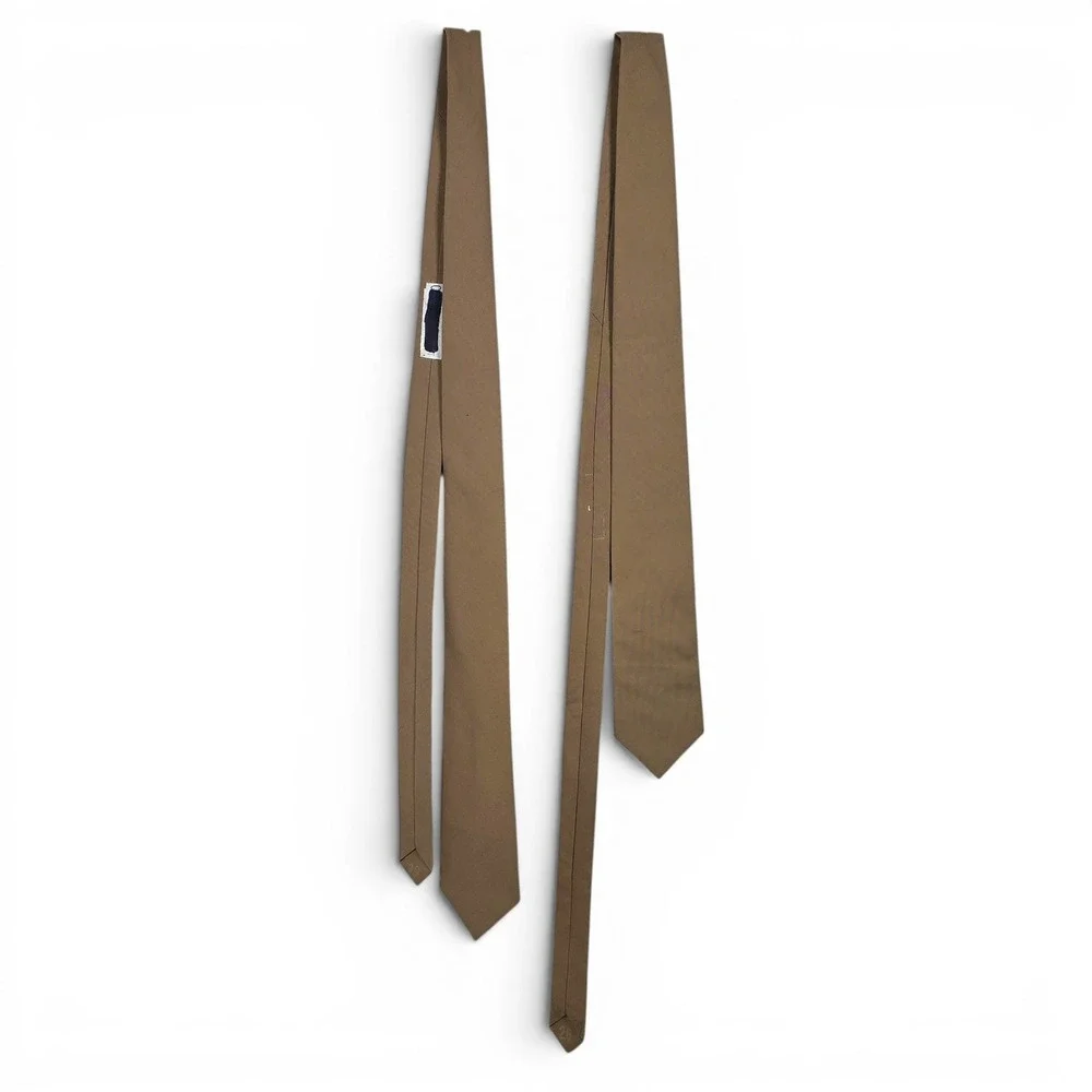 Skilcraft USMC Military Issue 2 pc Tan Neckties Alabama Industries for the Blind